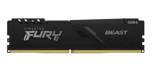 Memoria RAM Fury Beast DDR4 gamer color negro 8GB 1 Kingston KF432C16BB/8