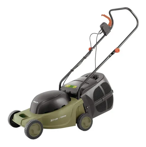 Cortadora de pasto eléctrica Philco MJPCD116 con bolsa recolectora de 1300W y 220V verde y negra
