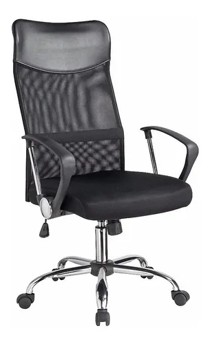 Silla de escritorio Royal Design Mesh gamer ergonómica negra con tapizado de mesh