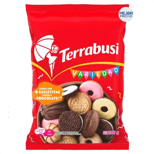 Antes: 339 pesos$339305 pesos con 10 centavos $305,1010% OFFLlega hoyGalletitas Variedad TerrabusiAgregar al carrito