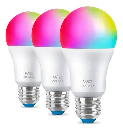 Lampara Led Inteligente Wiz Wifi Smart Color E27 X3 Un