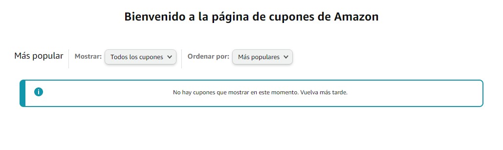 Amazon tiene una sección especial para cupones de descuento.  (Captura)