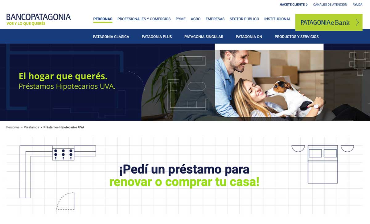 Préstamos Hipotecarios UVA del Banco Patagonia
